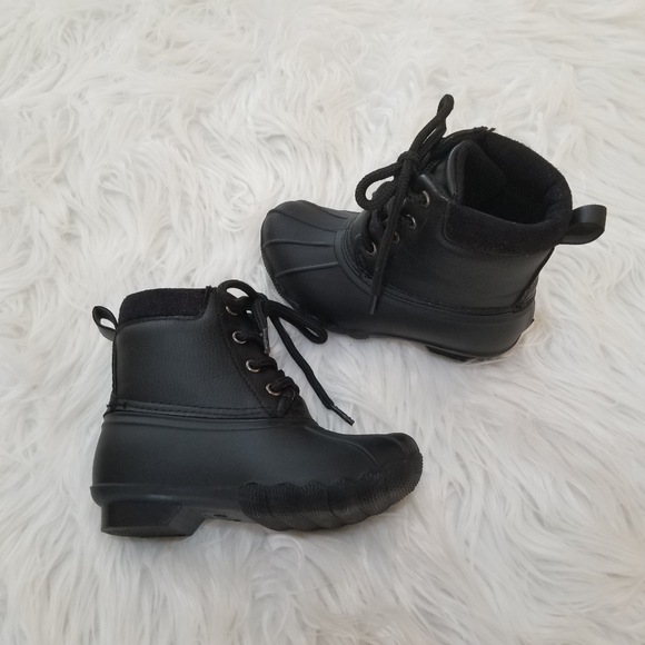 AMERICAN EXCHANGE Duck Rain Boots Color Black Size 8 Toddler....!!! - Picture 1 of 13